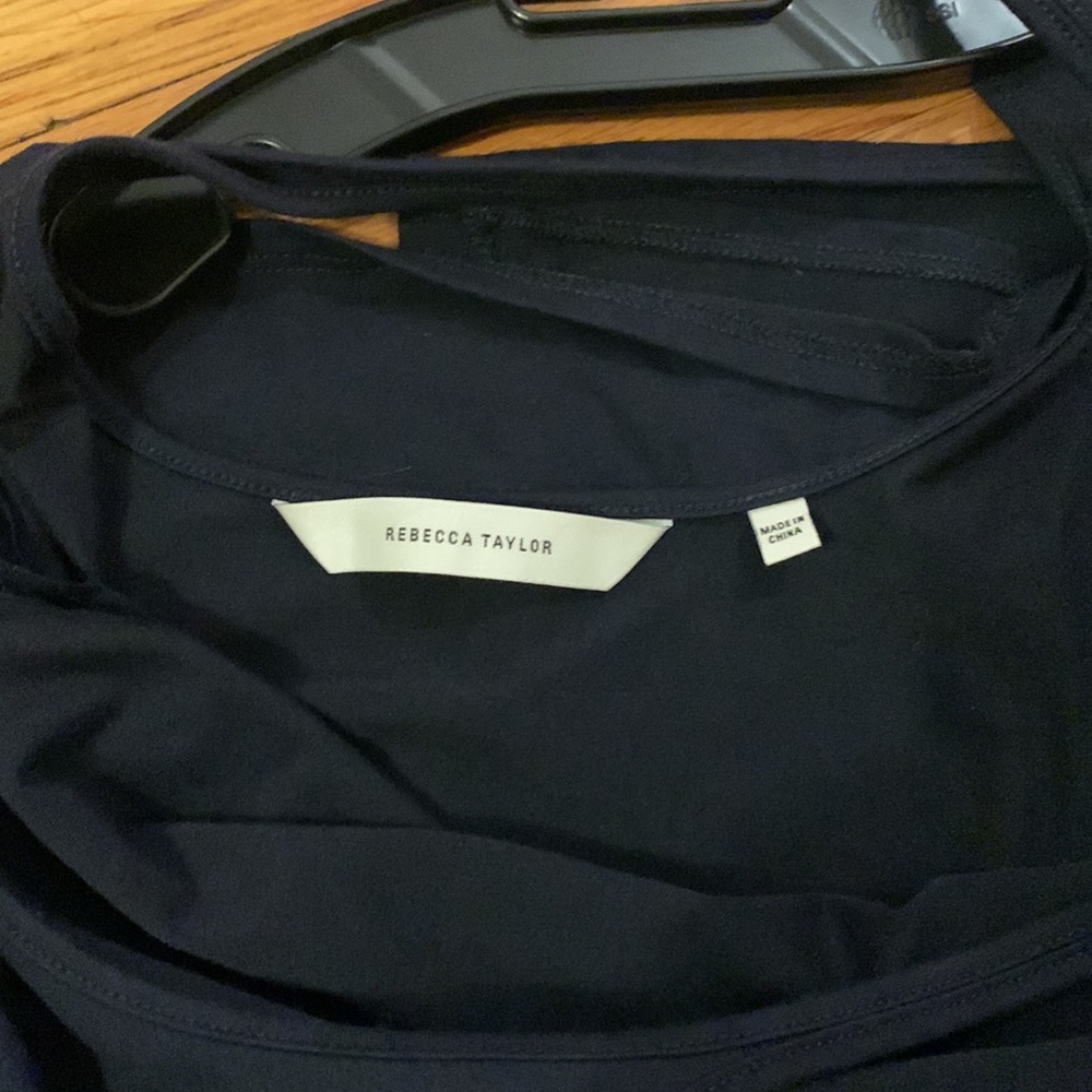 Rebecca Taylor navy blue midi dress. Like new. Flawless. - Picture 3 of 4